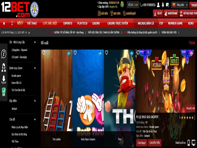 Khám phá các sảnh game bắn cá hấp dẫn có ở nền tảng 12BET