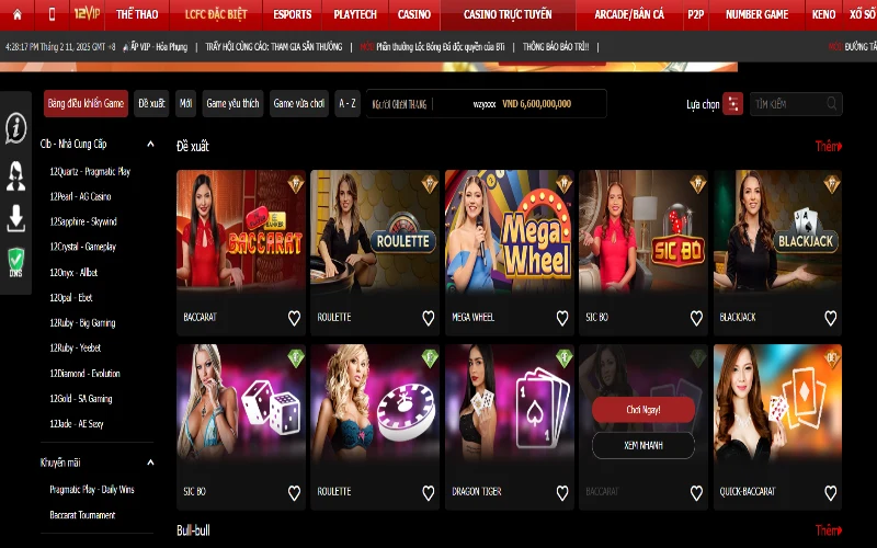 Giới thiệu 12BET ghi điểm nhờ hệ thống trò chơi xanh chín chất lượng